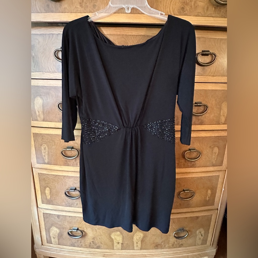 Elegant Black Dress with Beaded Accents